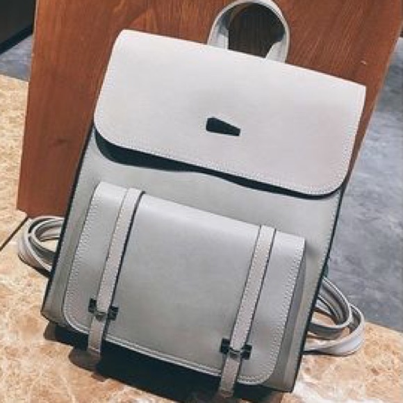 Gray Backpack Purse - Picture 2 of 4